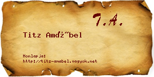 Titz Amábel névjegykártya
